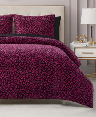 Cheetah Feathered 3-Pc. Comforter Set, Full/Queen