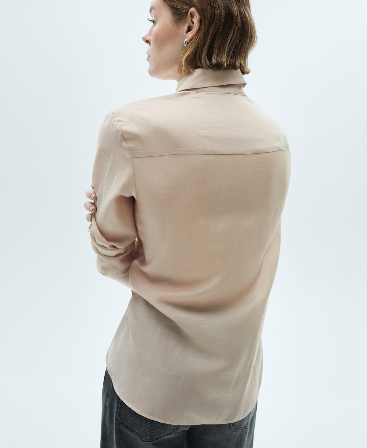 Mango Women's Satin Lyocell Shirt
