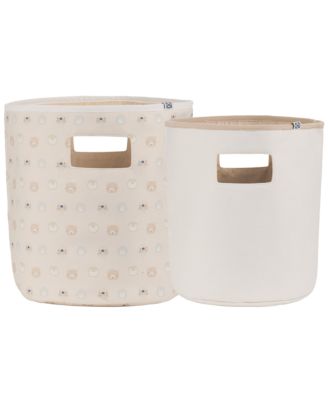 Sealy Baby Soft Storage - Blossoms (2 Pack) - Beige with animal faces