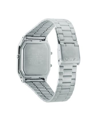 Unisex Silver Tone Stainless Steel Watch, 29.8mm