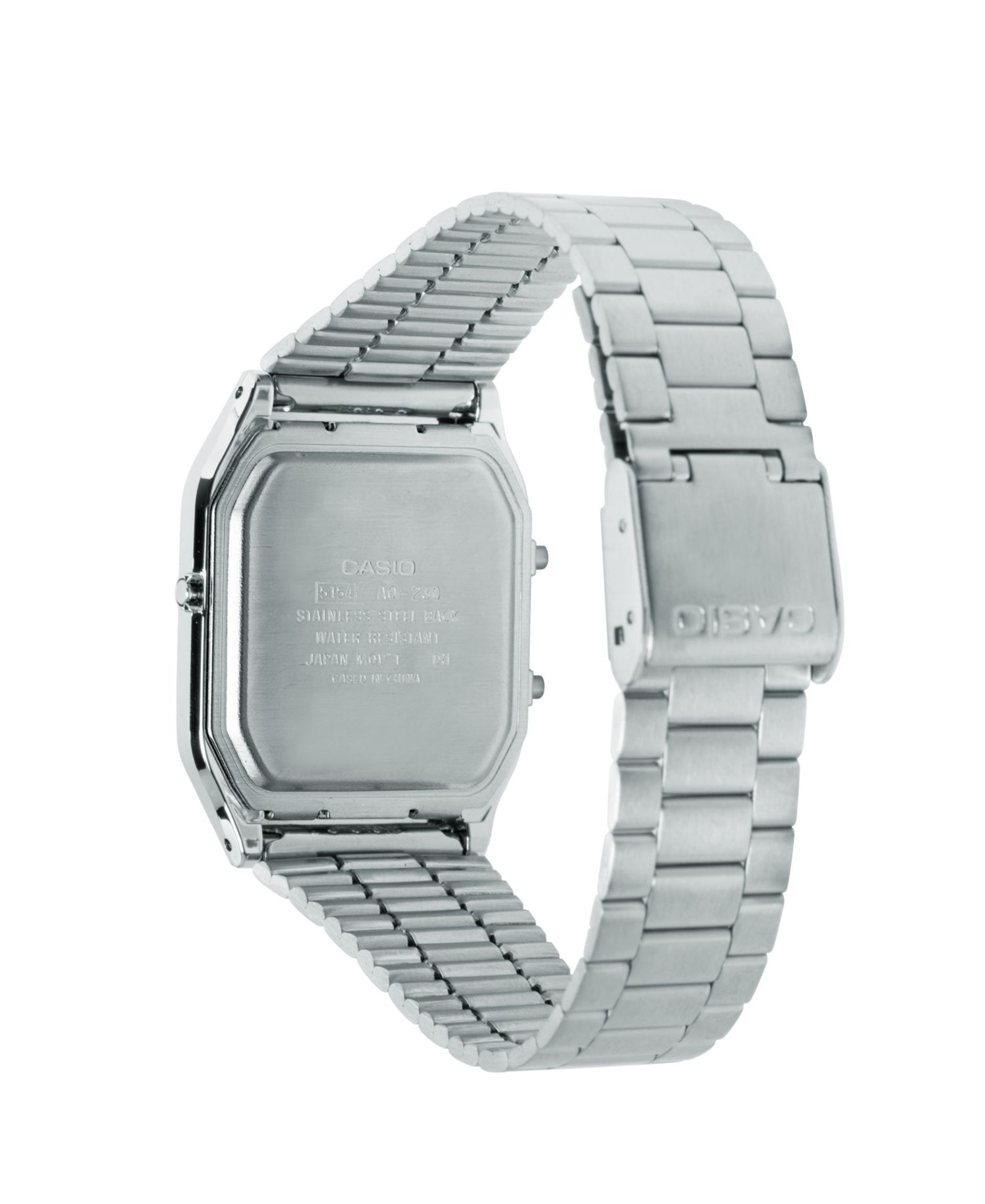 Unisex Silver Tone Stainless Steel Watch, 29.8mm