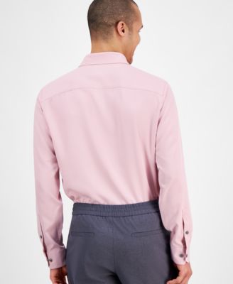 Men's Slim Fit 4-Way Stretch Dress Shirt, Created for Macy's  
