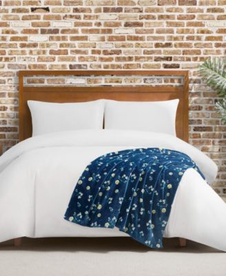 Daisy Floral Cozy Plush Throw Blanket, 50 x 70