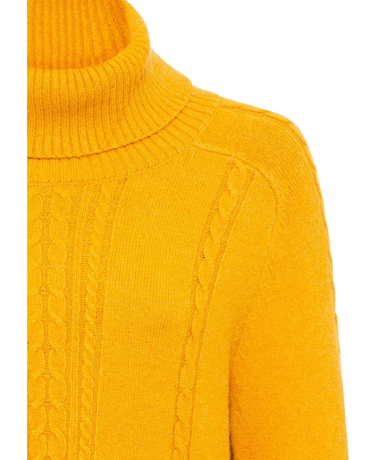 Olsen Long Sleeve Cable Knit Turtleneck
