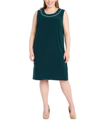 Plus Size Rhinestone-Trim Jacket & Sheath Dress