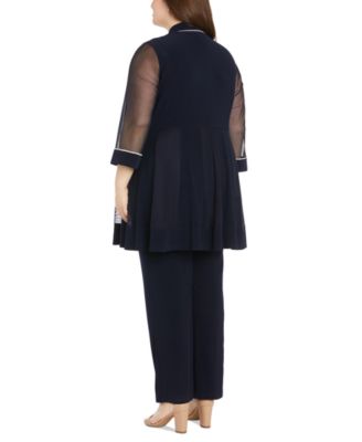Plus Size Layered-Look Top & Pull-On Pants