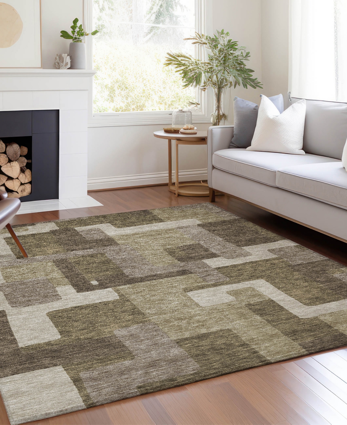 Addison Chantille Acn740 5'x7'6" Area Rug In Brown