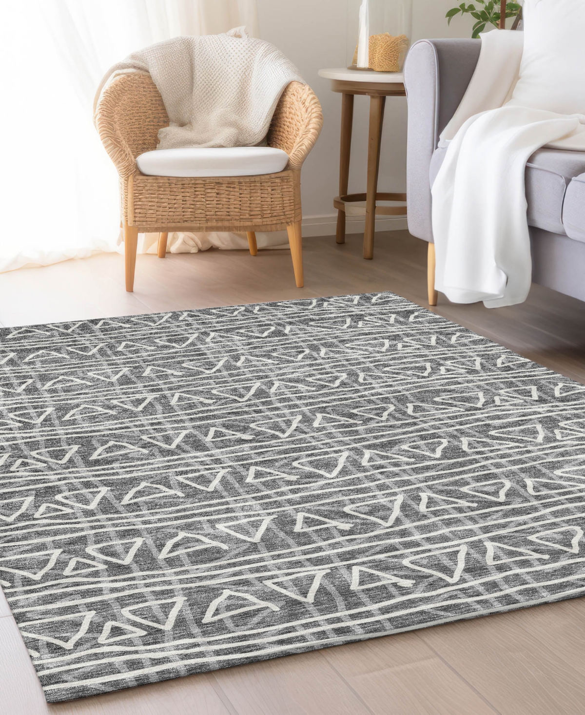 Addison Chantille Acn730 9'x12' Area Rug In Charcoal