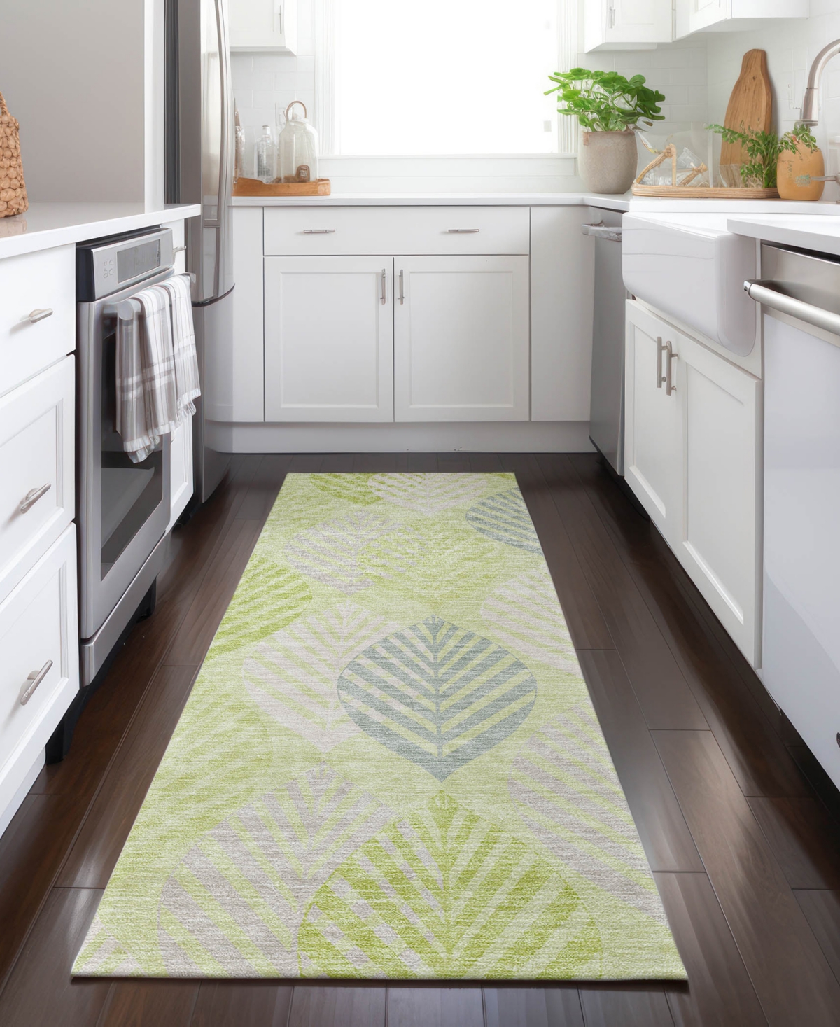 Addison Chantille Acn744 2'3"x7'6" Runner Area Rug In Sage