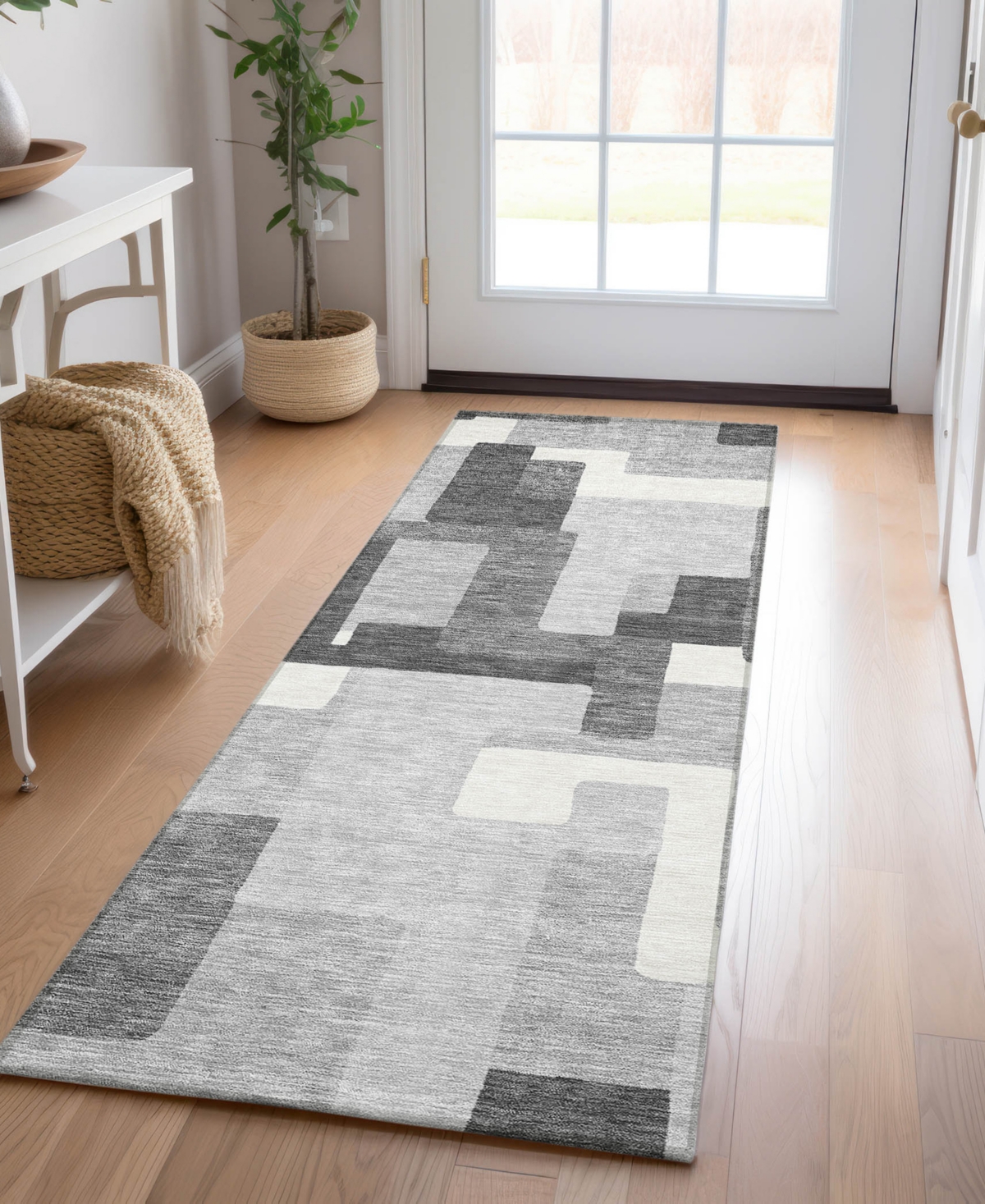 Addison Chantille Acn740 2'3"x7'6" Runner Area Rug In Gray