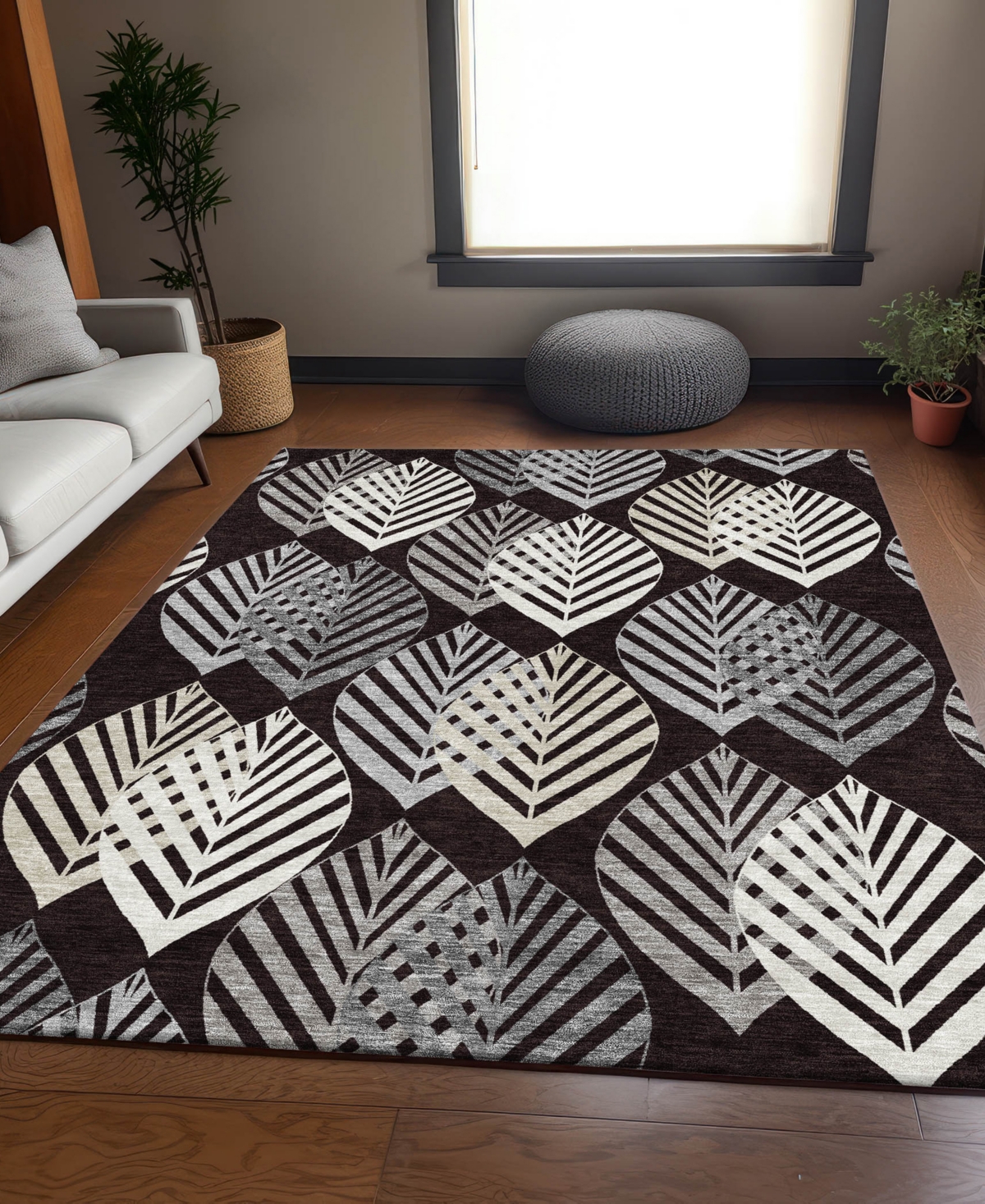 Addison Chantille Machine Washable Acn744 3'x5' Area Rug In Black