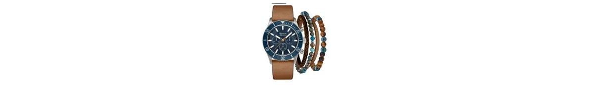 Men's Quartz Brown Polyurethane Strap Watch, 43mm - Brown