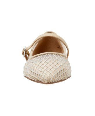 NADEEN Fishnet Mary Jane Flats