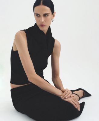 Women's Ribbed Midi Skirt