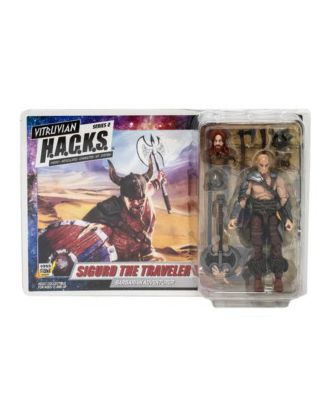 Vitruvian H.A.C.K.S. Fantasy Series - Sigurd The Unconquerable Action Figure - Highly Articulated Collectible & Customizable Figurine with Interchangeable Parts & Accessories - 1:18