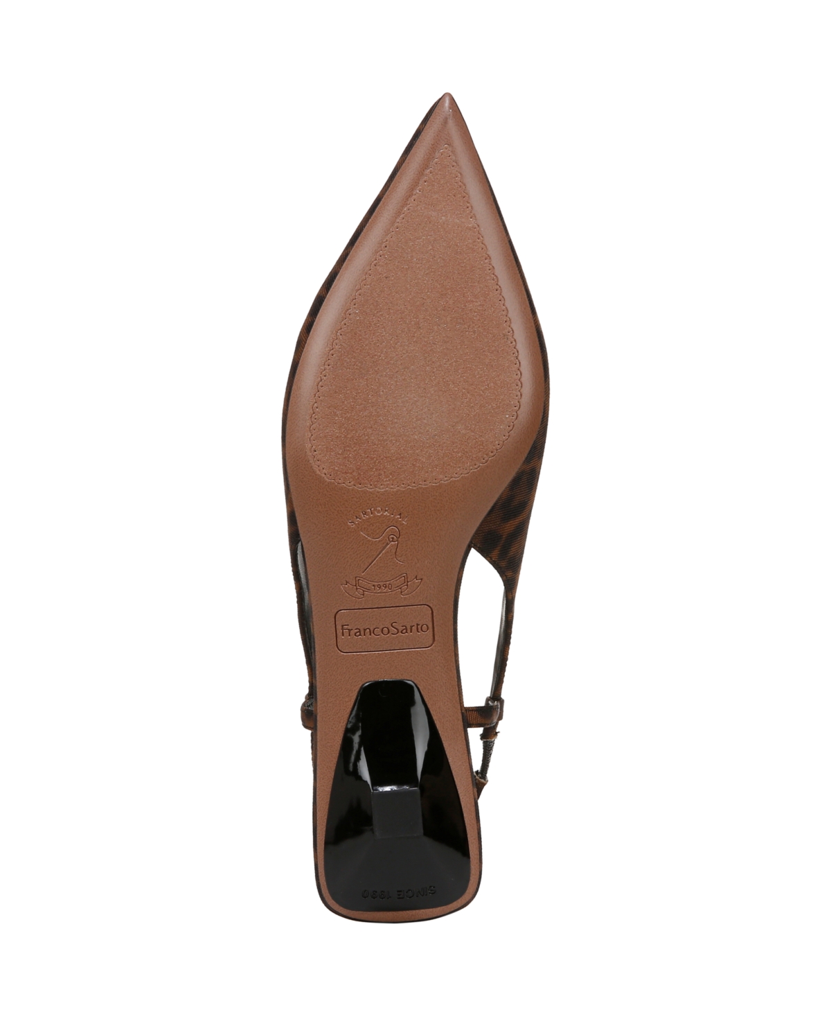 Franco Sarto Women's Palmira Pointed Toe Slingback Pumps In Multi Tan Leopard Print Fabric