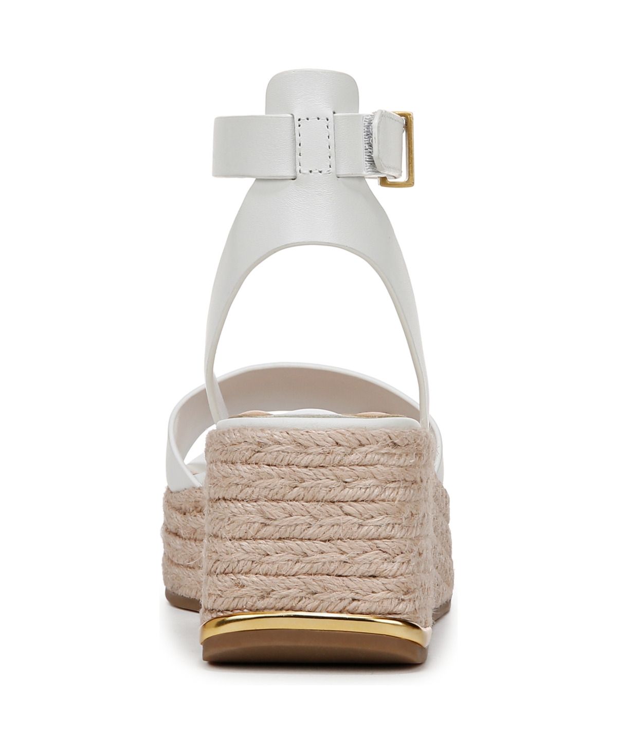 Franco Sarto Women's Tiffany Open Square Toe Espadrille Platform Sandals In White Leather
