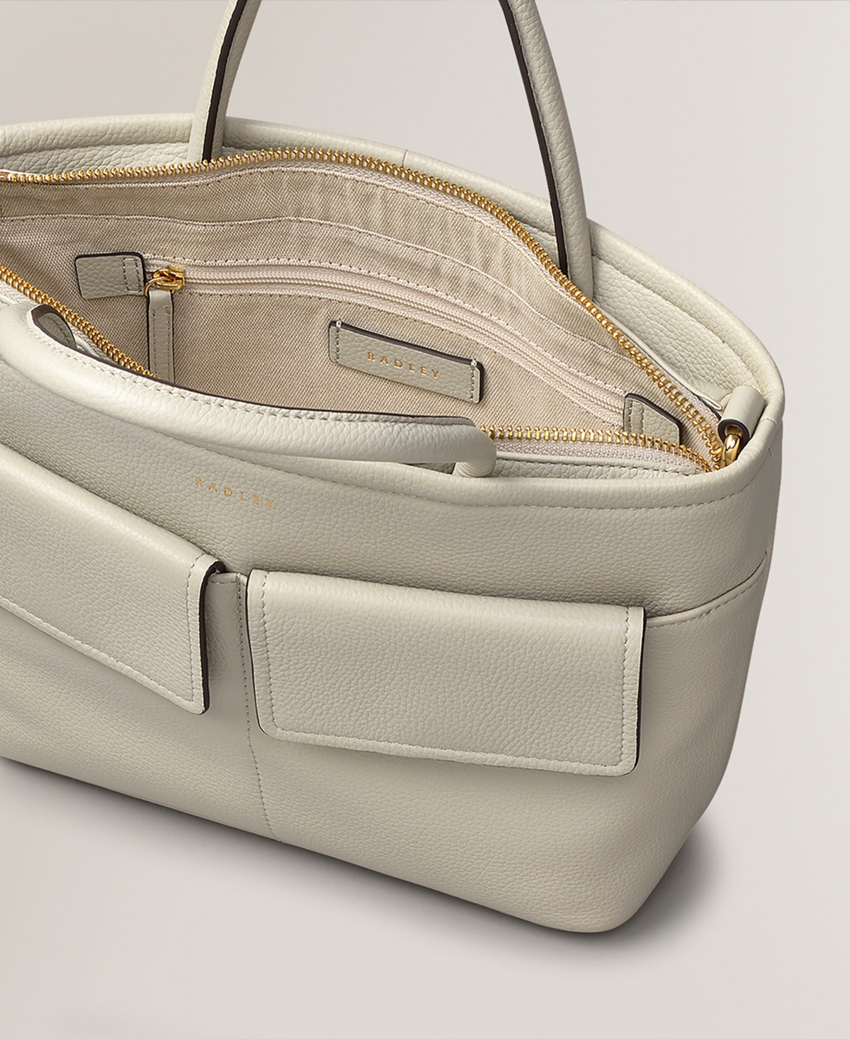 Radley London Brompton Crescent Small Ziptop Grab Bag In Pumice