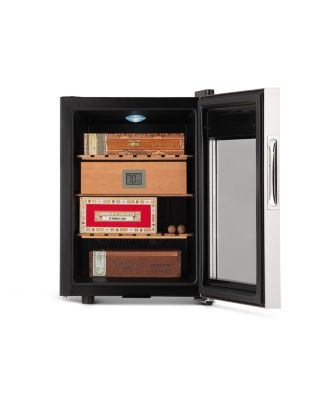 Cigar Humidor – 250 Count, Opti-Temp Heating/Cooling, Cedar Shelves, Digital Thermostat, Lock & Key, Stainless Steel
