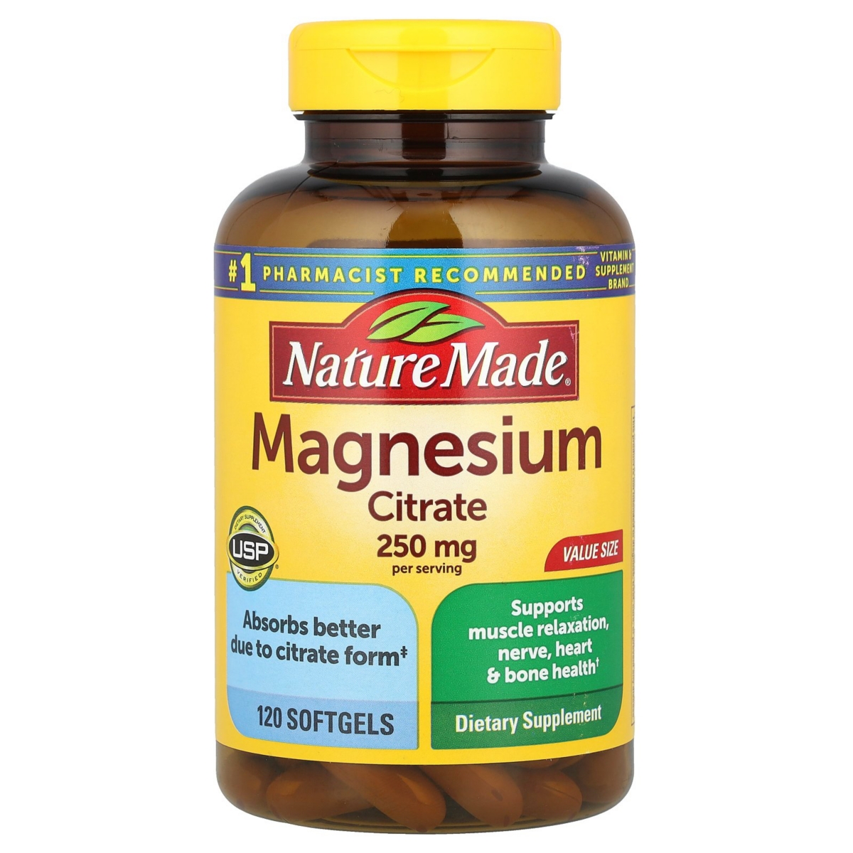 Magnesium Citrate - 120 Softgels (125 mg per Softgel)