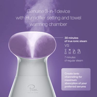 NanoSteamer Large 3-in-1 Nano Ionic Facial Steamer (Lilac)