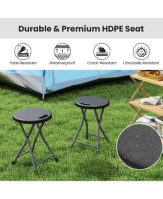 Folding Stool with Built-in Handle for Adults-2 Pieces