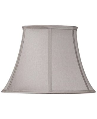 Pewter Gray Medium Oval Lamp Shade 9" Wide and 7" Deep at Top x 15" Wide and 13" Deep at Botttom x 10.5" High (Spider) Replacement