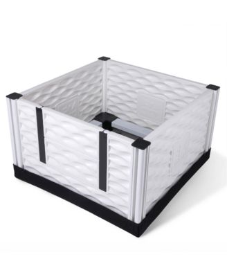 EZclassic 28" x 28" Puppy Dog Whelping Box Playpen w/Rails & Liner, Gray