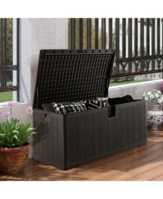 130 Gallon Patio All Weather Storage Container with Lockable Lid