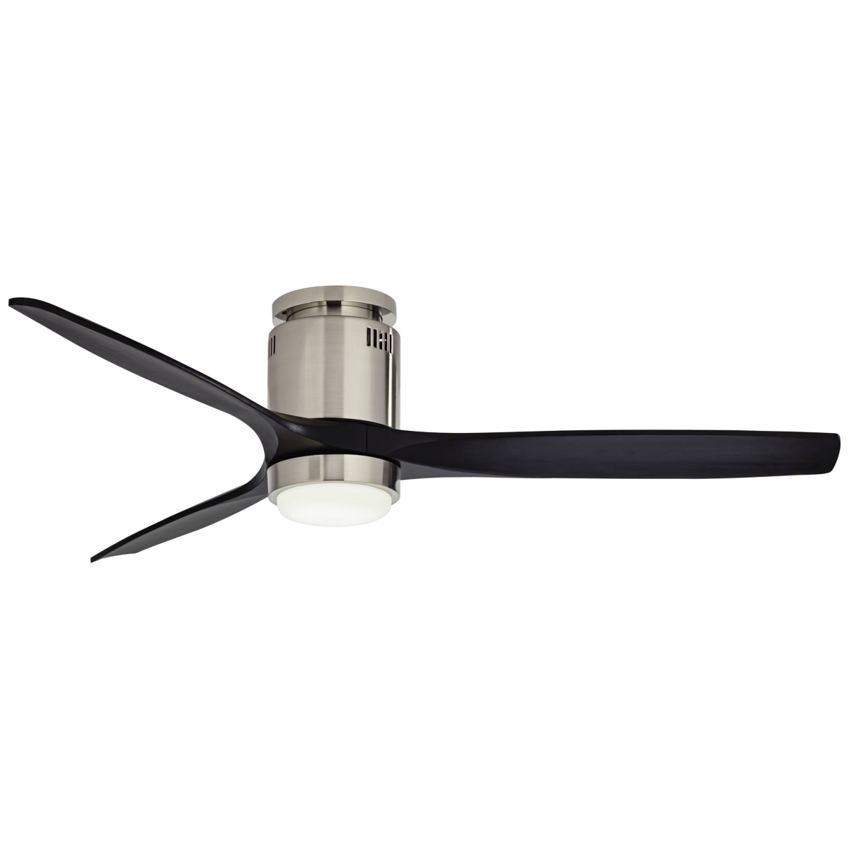 Casa Vieja Windspun Modern Indoor Ceiling Fan 3 Blade Led Light Remote Control Brushed Nickel FinishWood Blades Bedroom Living Room Kitchen
