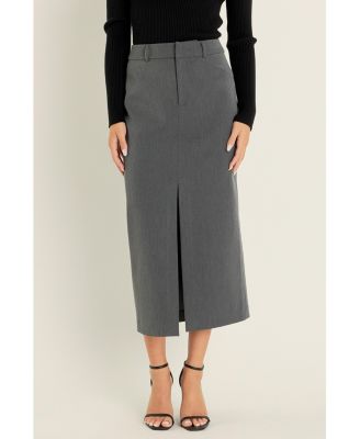 Women's Front Slit Maxi Skirt
