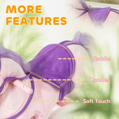 Spring Rocking Horse, Kids Ride on Horse w/ Saddle,