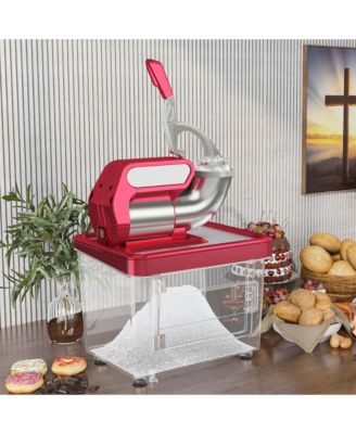 660LBS/H Commercial Ice Crusher with Dual Blades Safety On/Off Switch for Home