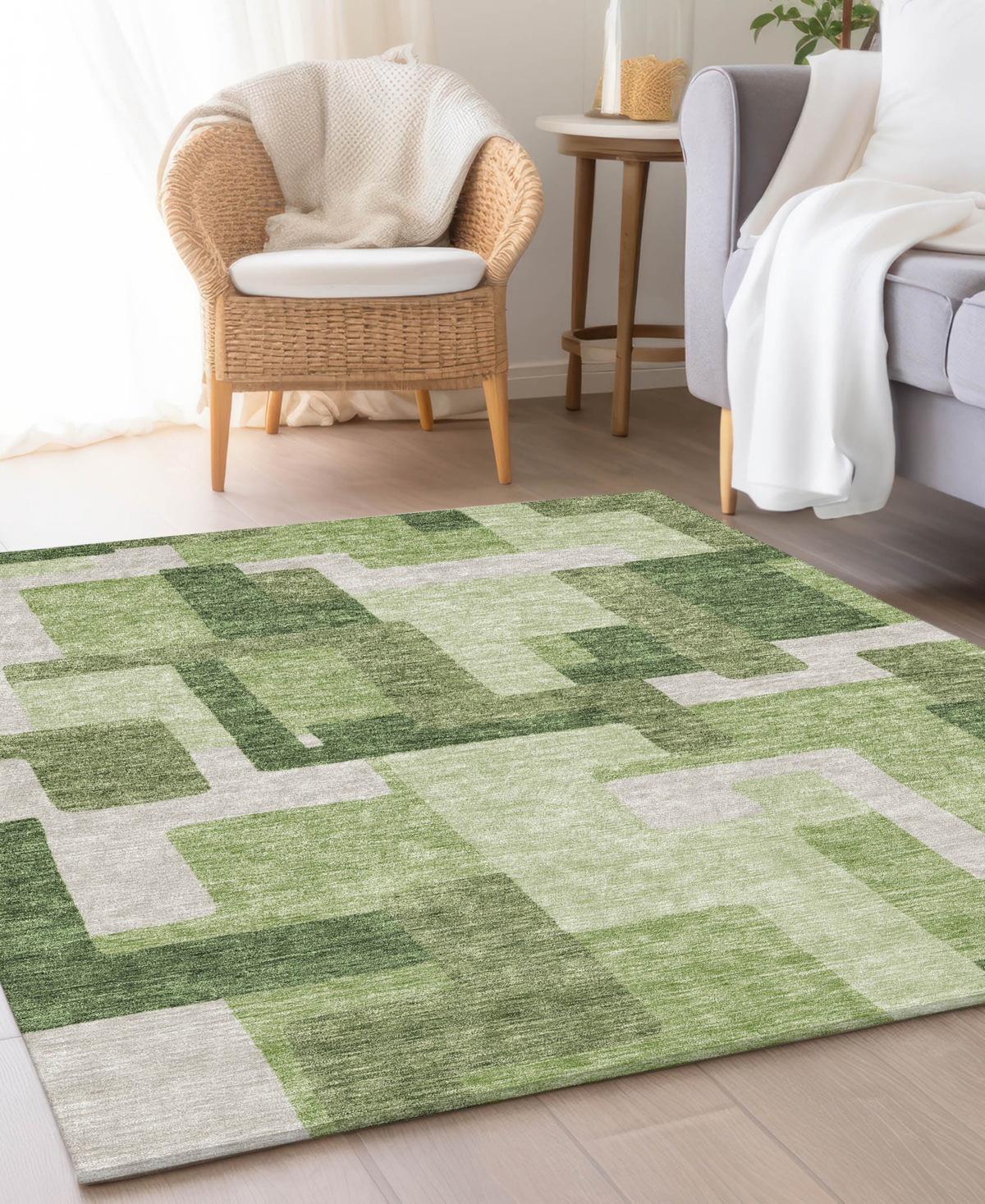 Addison Chantille Acn740 9'x12' Area Rug In Green