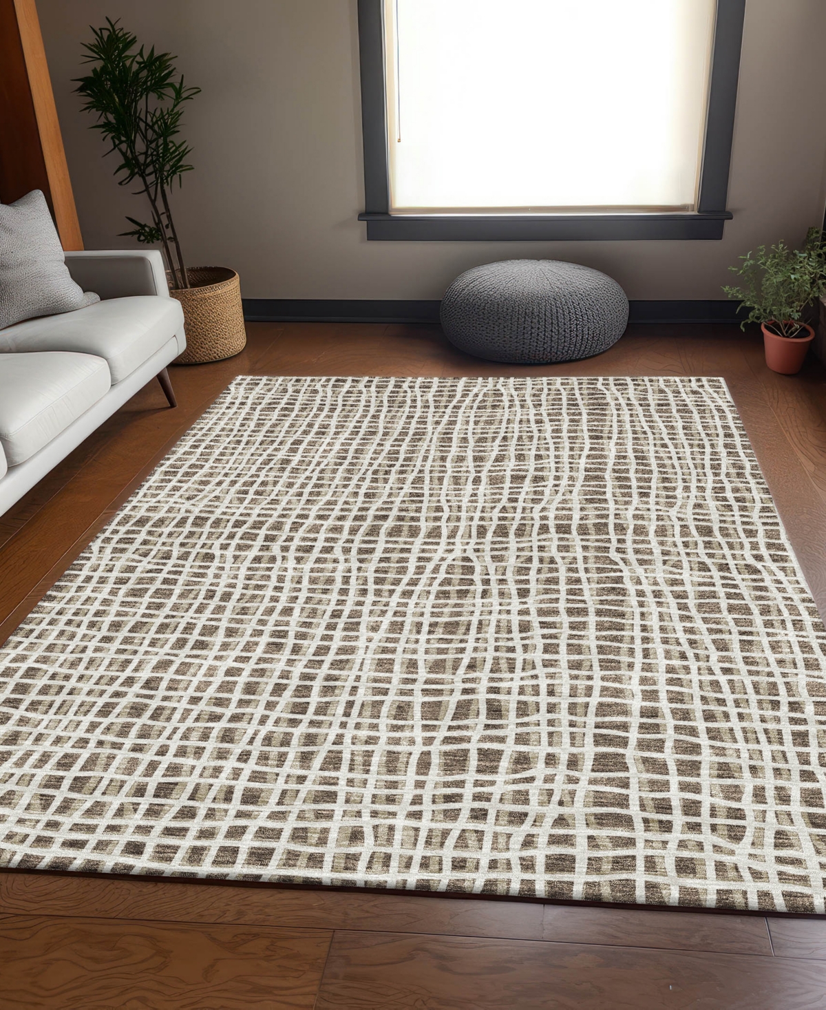 Addison Chantille Acn729 5'x7'6" Area Rug In Brown