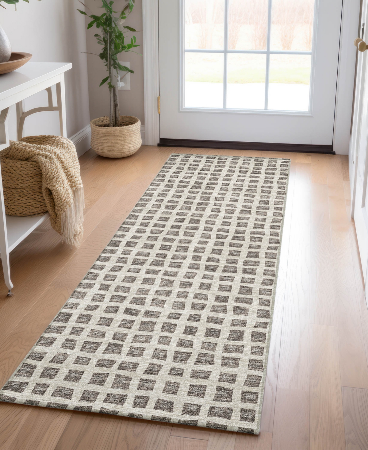 Addison Chantille Acn727 2'3"x7'6" Runner Area Rug In Brown