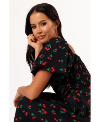 Women's Chlo Puff Sleeve Midi Dress