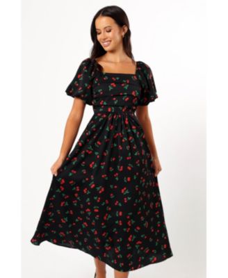 Women's Chlo Puff Sleeve Midi Dress