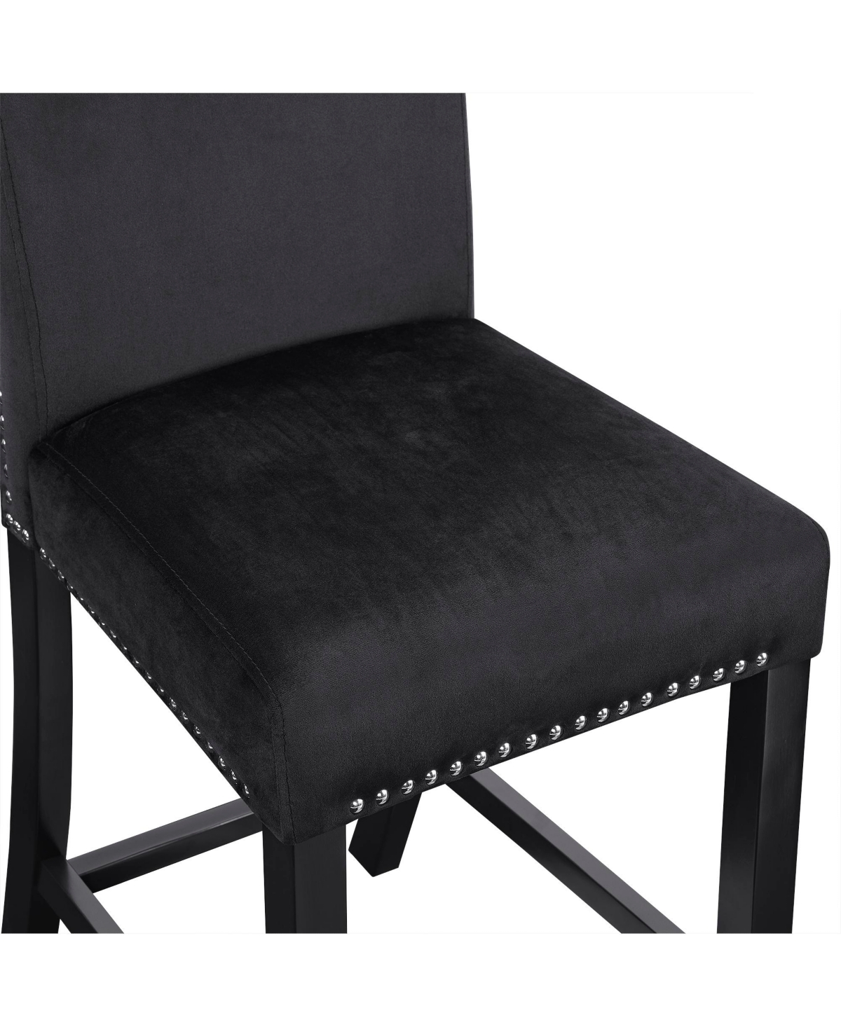 The Pop Home Set of 4 Dining Chairs with Nailhead Trim,Upholstered Chairs for Kitchen or Dining Room-The Pop Home