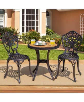 3-Piece All-Weather Cast Aluminum Patio Bistro Set