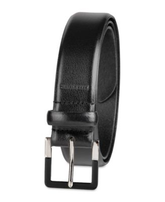 Men's Genuine Leather Two-Tone Buckle Dress Belt