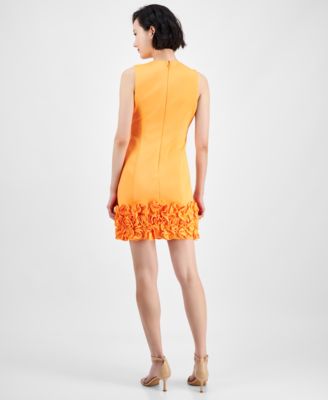 Ruffle-Hem Sheath Dress