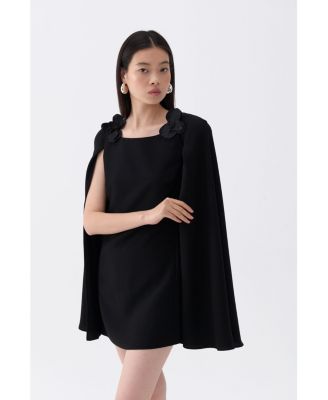 Women's Cape Sleeve Mini Dress