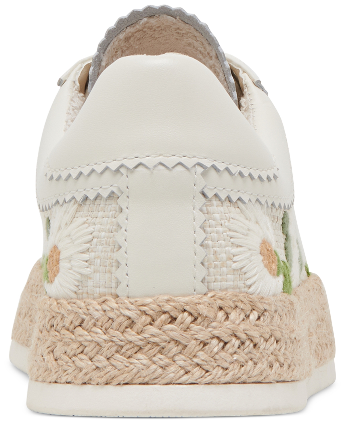 Dolce Vita Women's Azalia Floral Crochet Espadrille Lace-up Sneakers In White Floral Raffia
