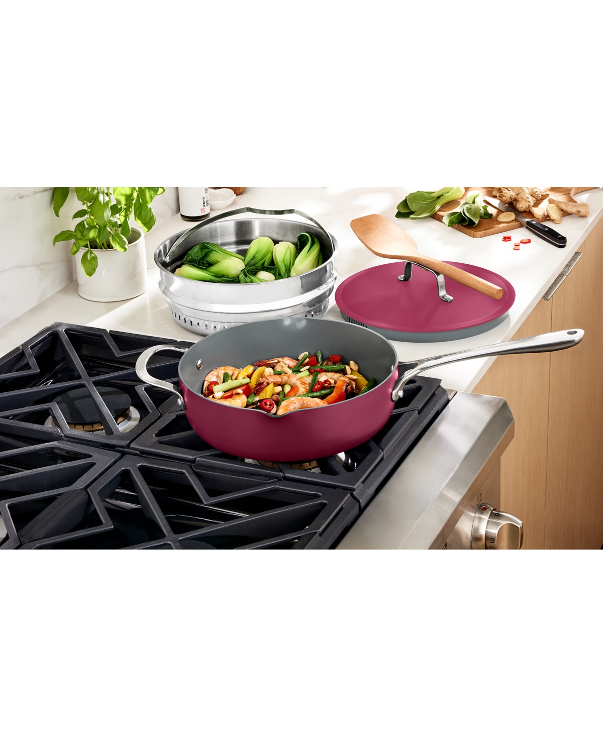 THE CELLAR CERAMIC NONSTICK COMPLETE PAN, EXCLUSIVELY AT MACY'S