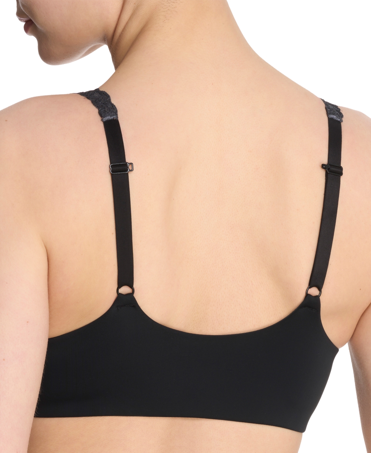 Natori Pure Luxe Covertible Front Close Underwire Bra In Black