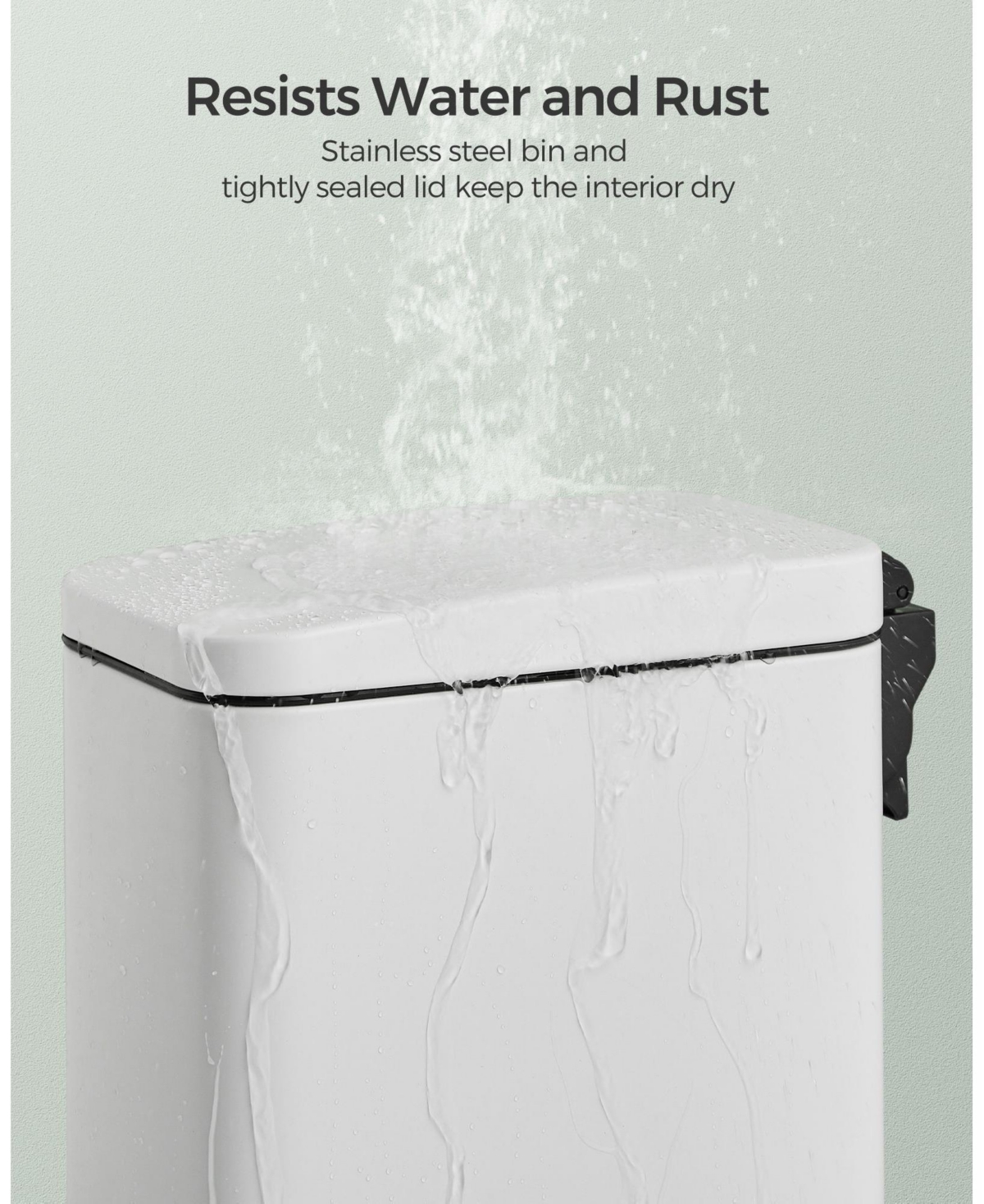Slickblue Bathroom Trash Can, 1.3 Gallon Small Bin with Lid for Compact Waste Storage