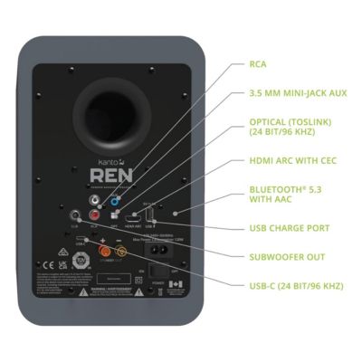 REN Powered Bluetooth Bookshelf Speakers - Pair