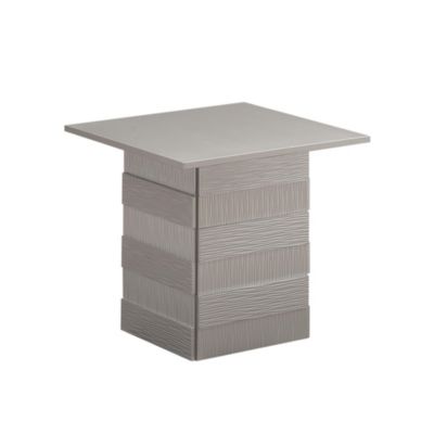 Madison Modern Pedestal Base Wood End Table, Champagne