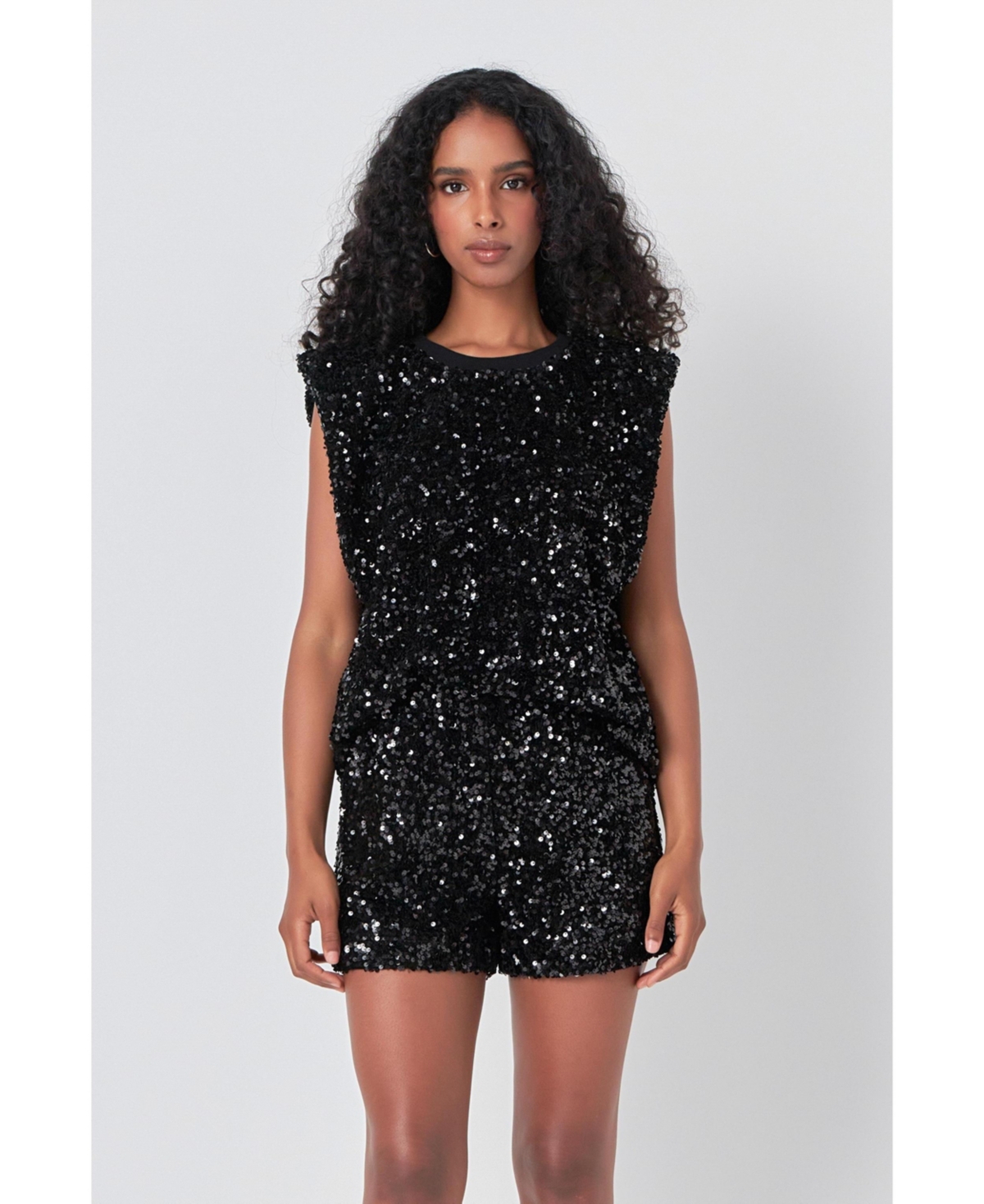 endless rose Women's Sequin Embellished Top
